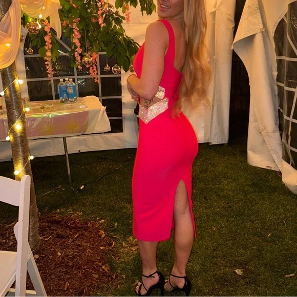 Elegant Pink Dress with rhinestone Accents - Picture 7 of 11